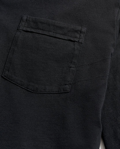 Long Sleeve Pensacola Polo Black Billy Reid