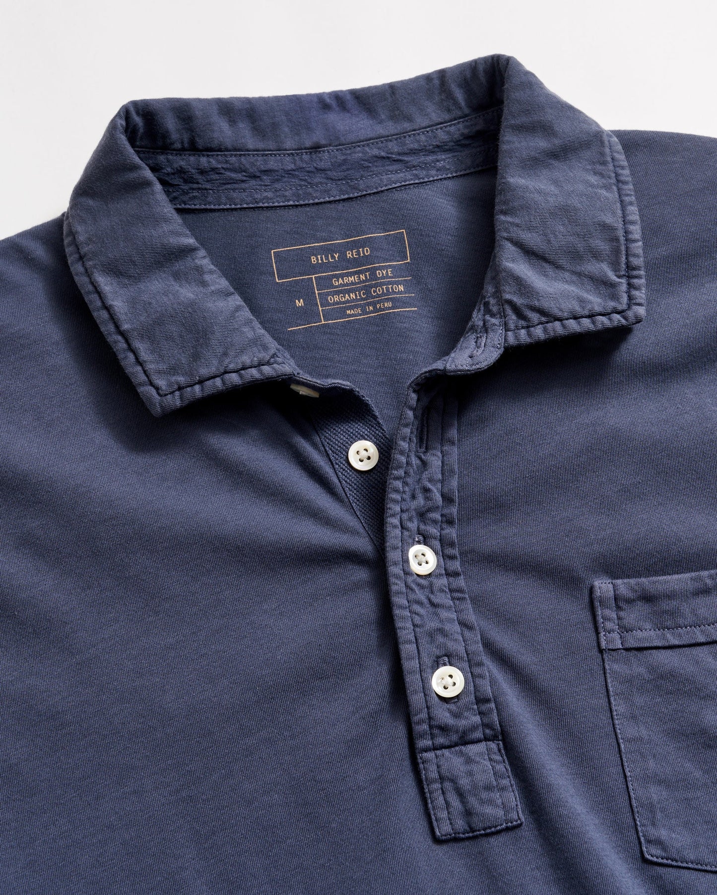 Long Sleeve Pensacola Polo Navy Billy Reid