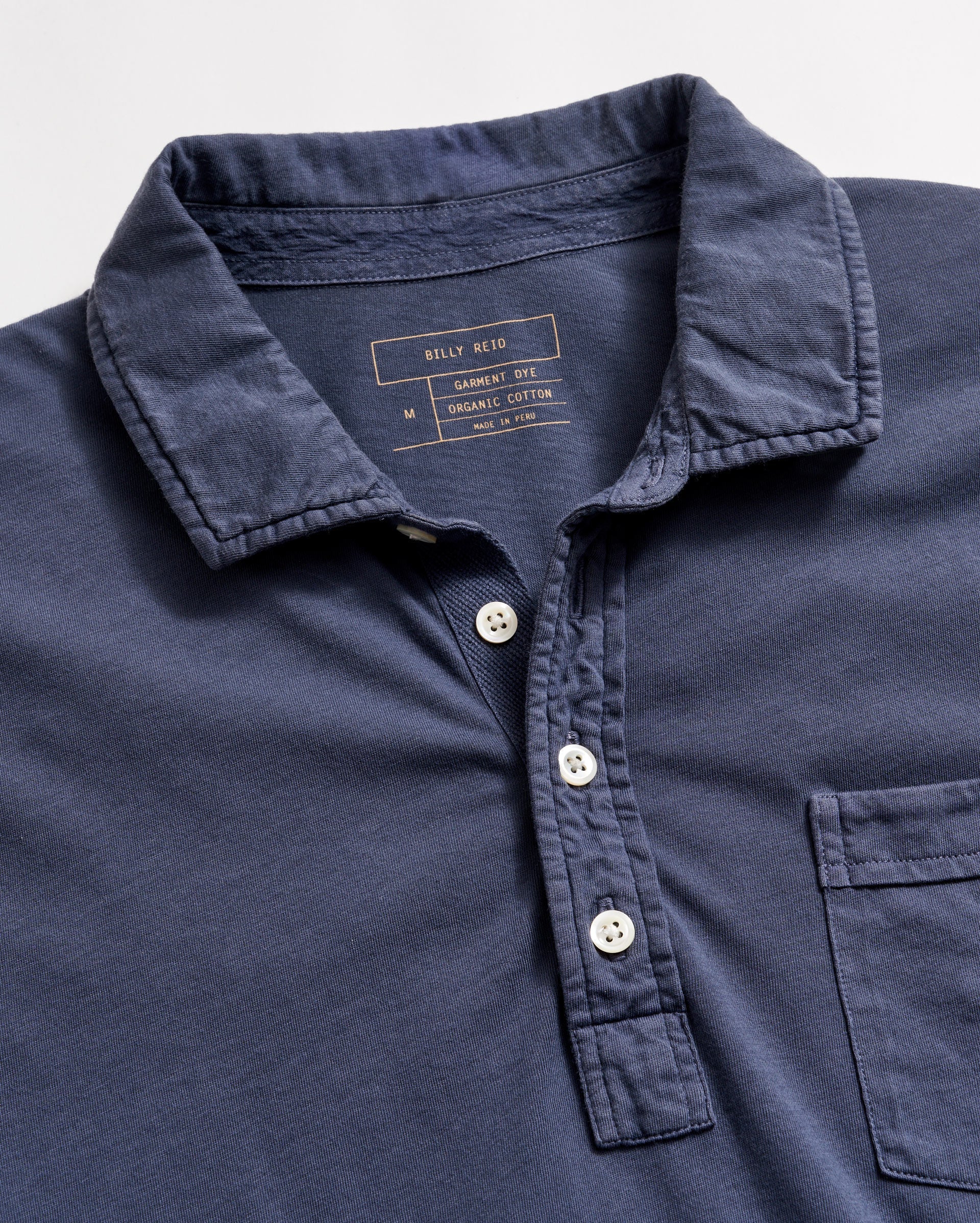 Long Sleeve Pensacola Polo Navy Billy Reid