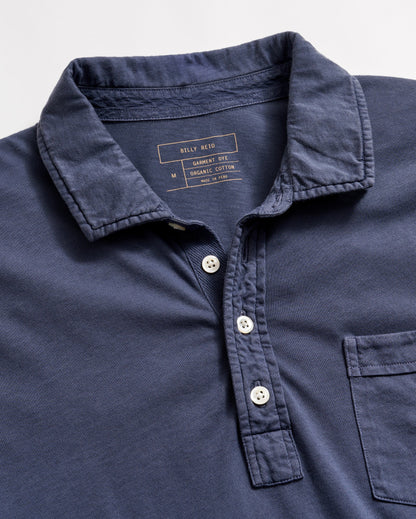 Long Sleeve Pensacola Polo Navy Billy Reid