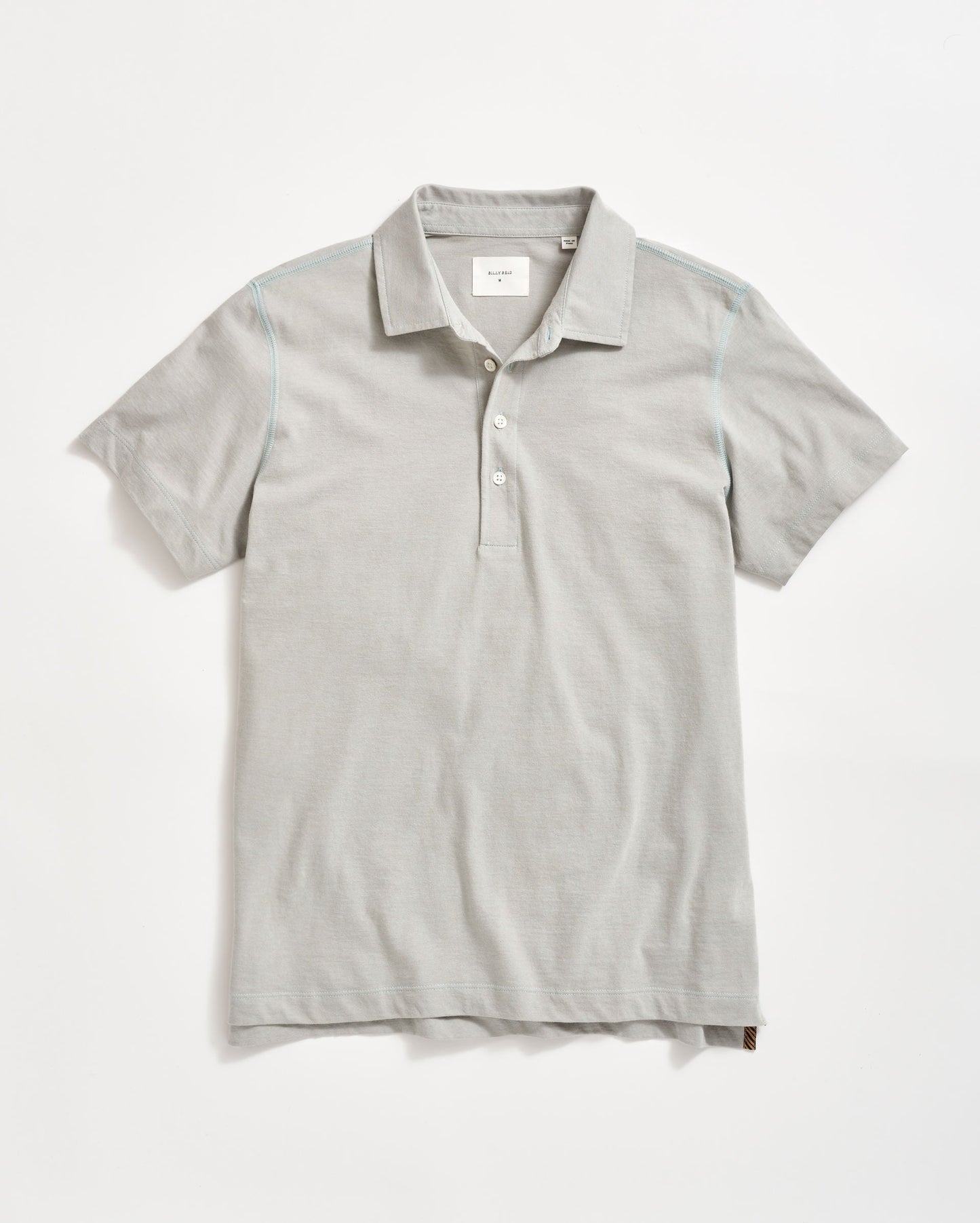 Stripe Pensacola Polo Light Blue Billy Reid