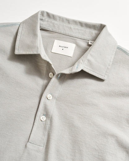 Stripe Pensacola Polo Light Blue Billy Reid