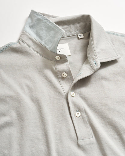 Stripe Pensacola Polo Light Blue Billy Reid