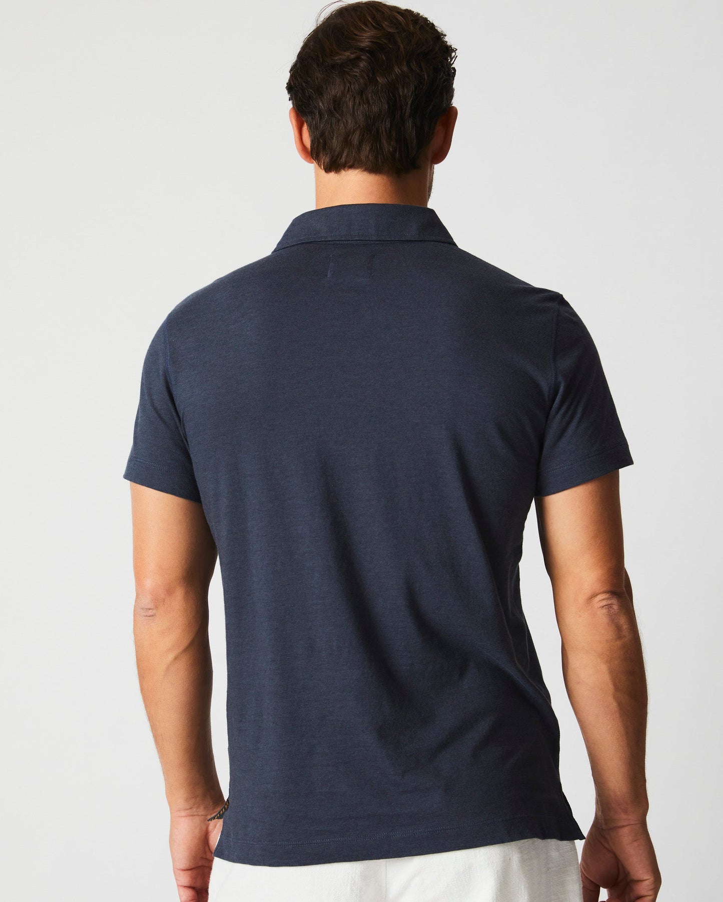 Stripe Pensacola Polo Navy Billy Reid