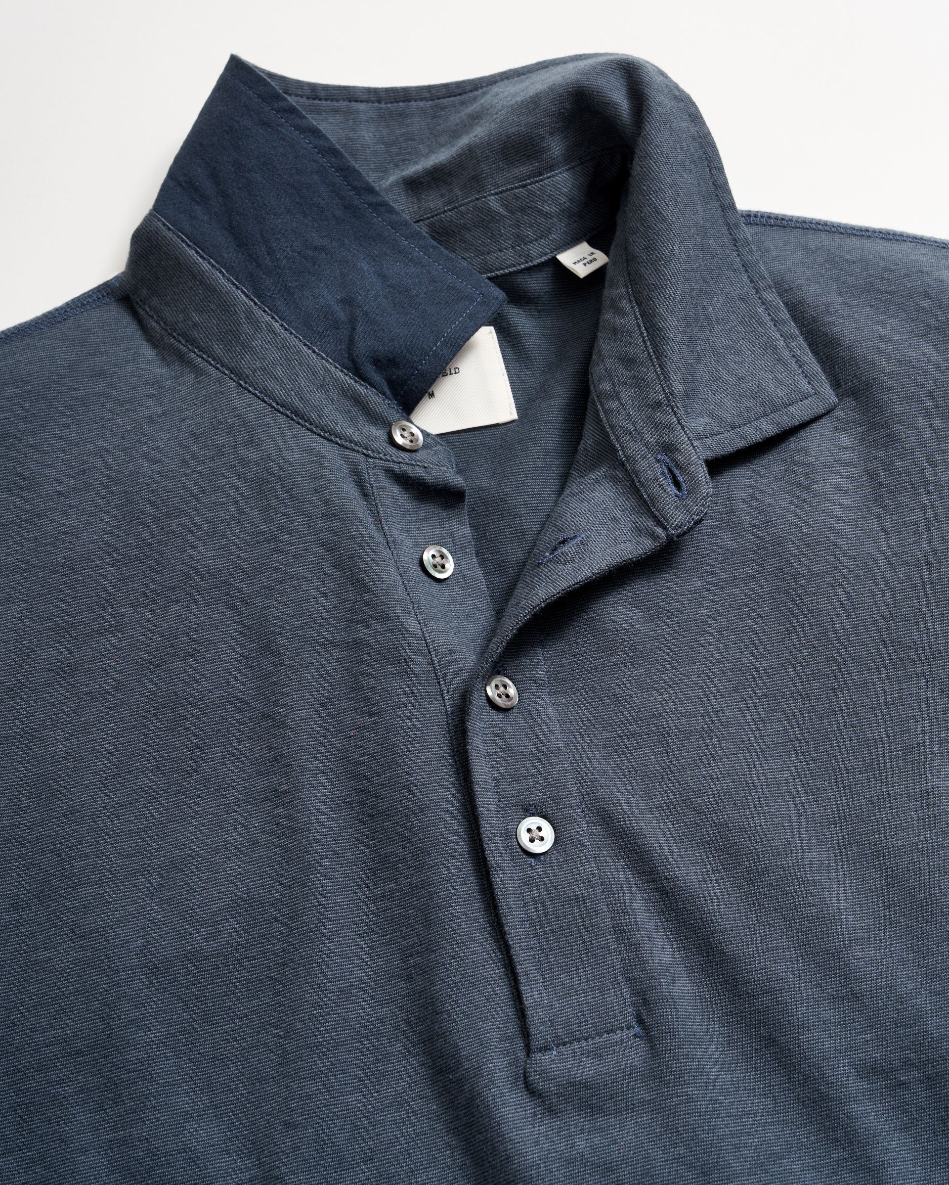 Stripe Pensacola Polo Navy Billy Reid