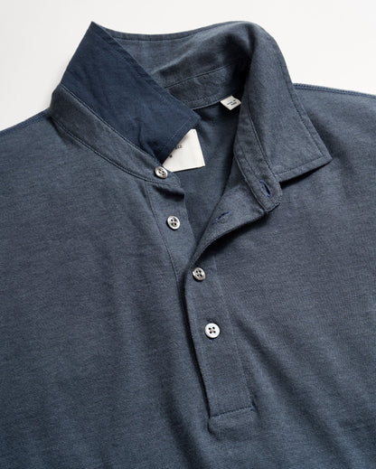 Stripe Pensacola Polo Navy Billy Reid