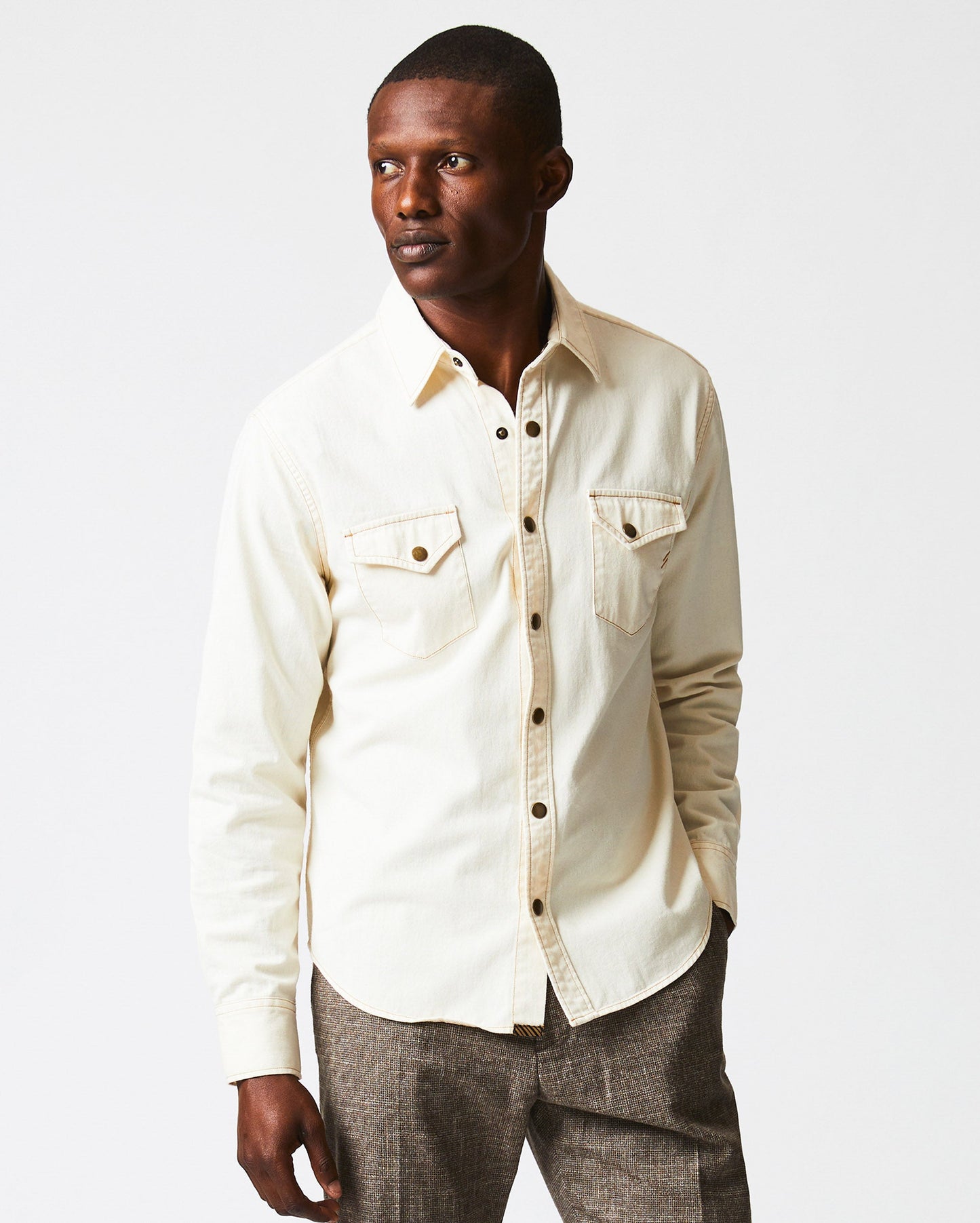 Shoals Twill Shirt Natural Billy Reid