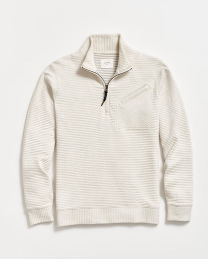 Quilted Half Zip Tinted White Billy Reid