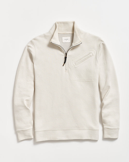 Quilted Half Zip Tinted White Billy Reid