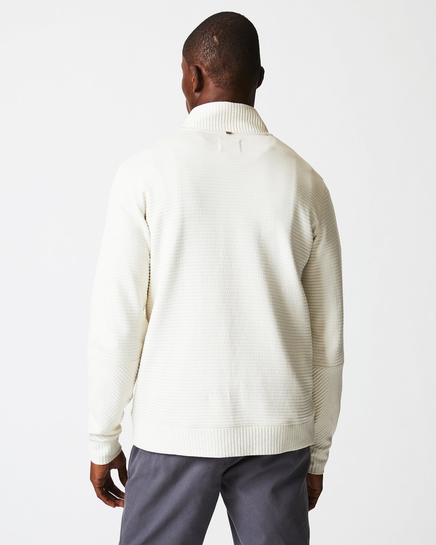 Quilted Half Zip Tinted White Billy Reid