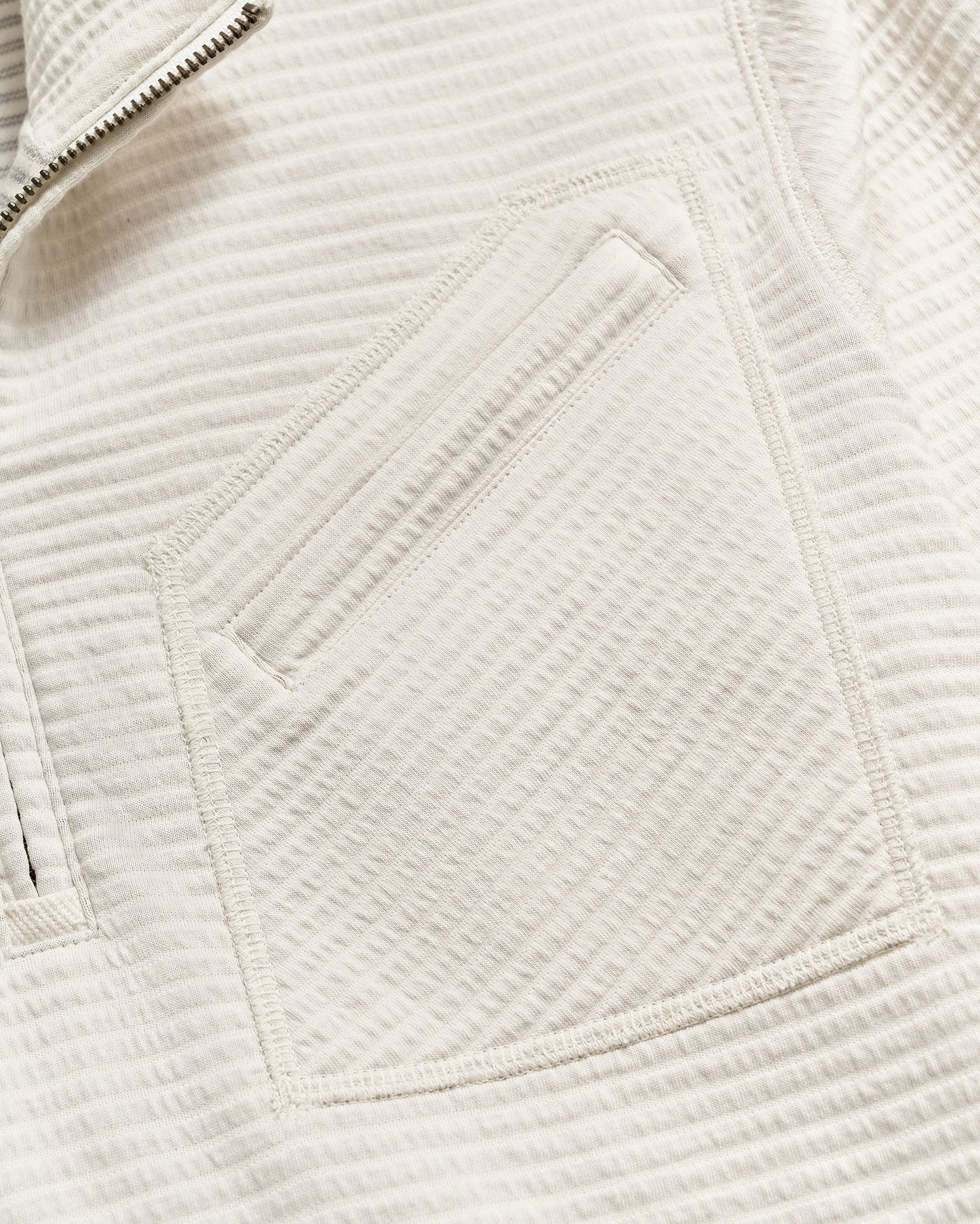 Quilted Half Zip Tinted White Billy Reid