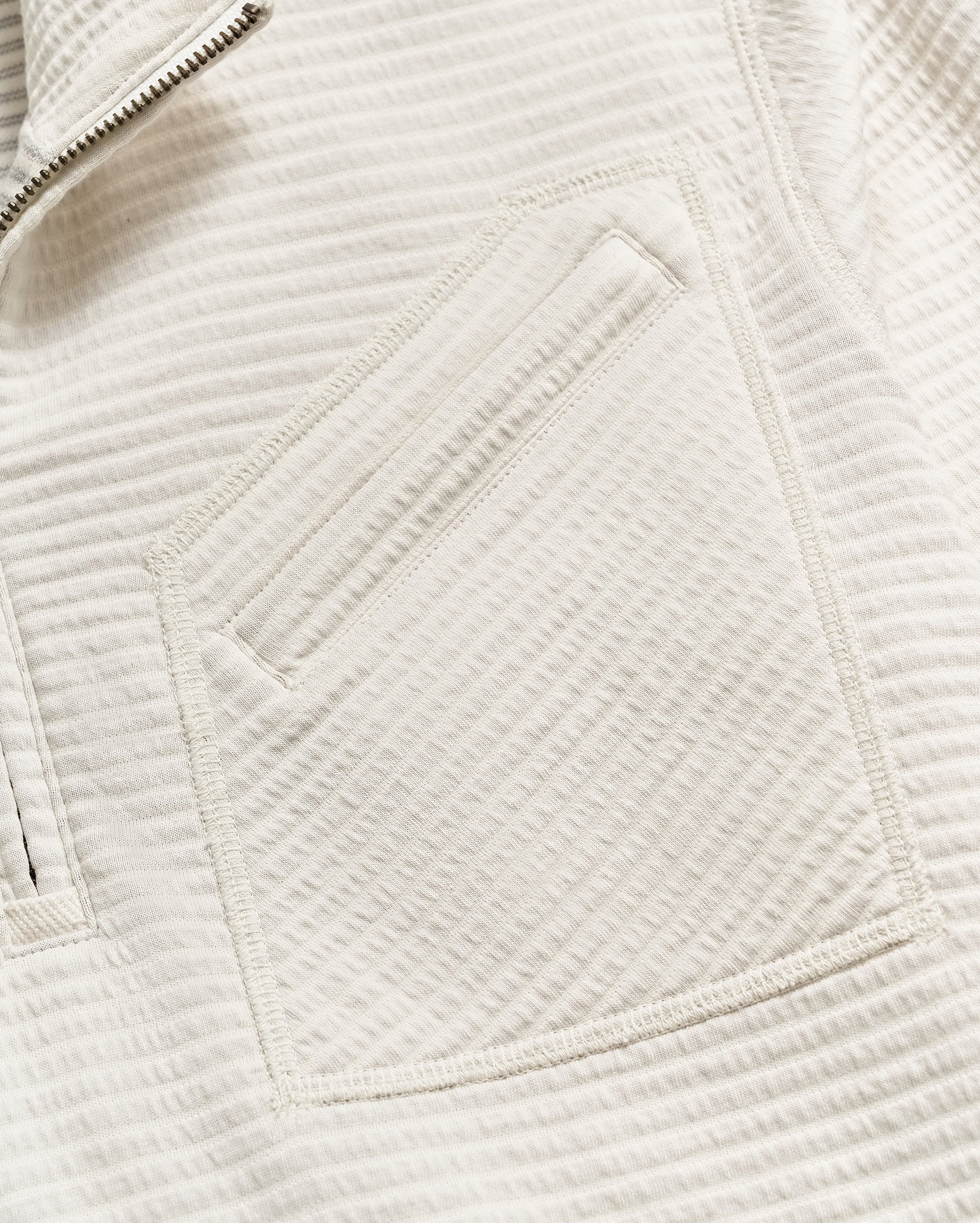 Quilted Half Zip Tinted White Billy Reid