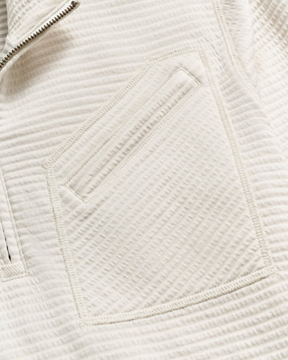 Quilted Half Zip Tinted White Billy Reid