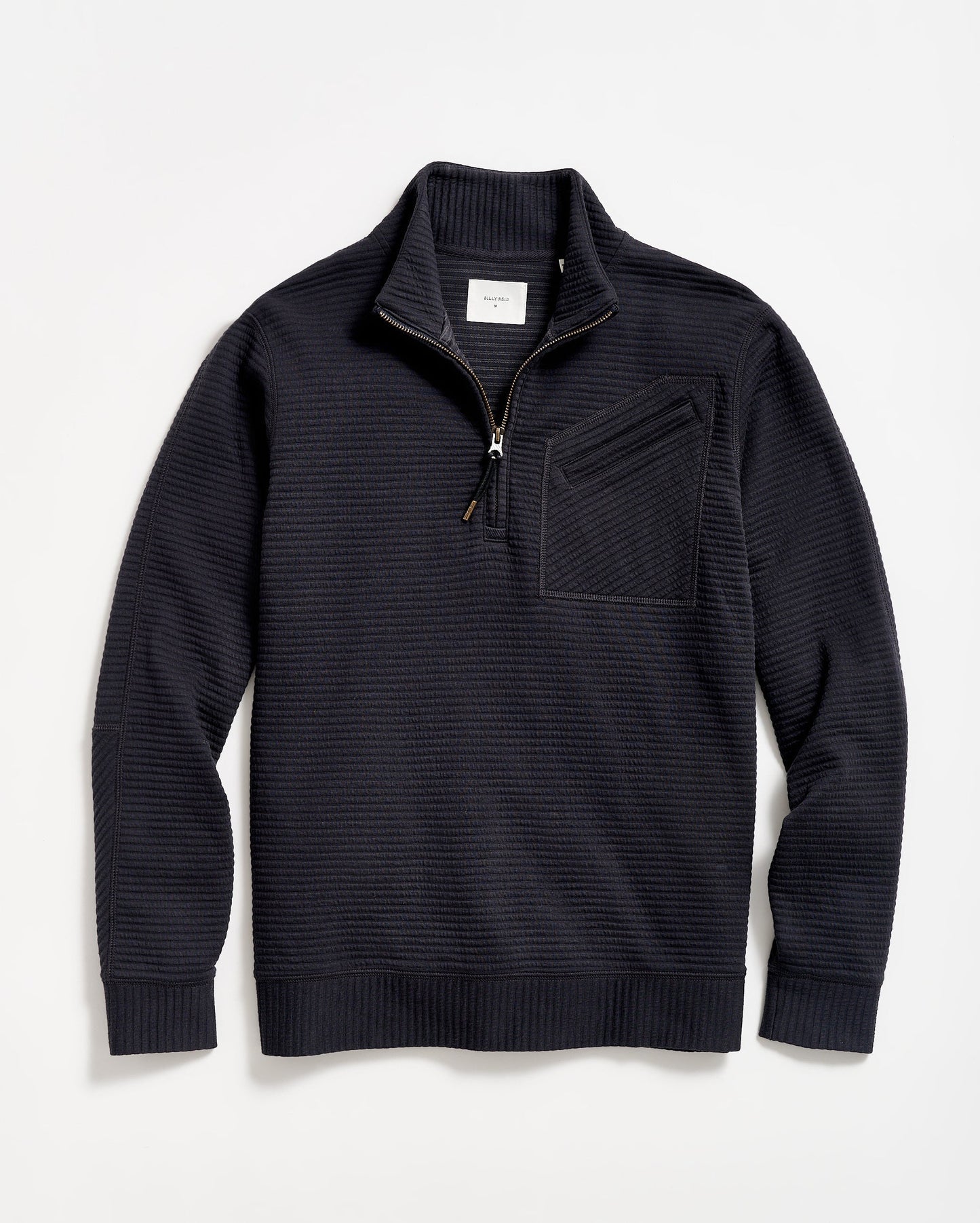 Quilted Half Zip Dark Navy Billy Reid