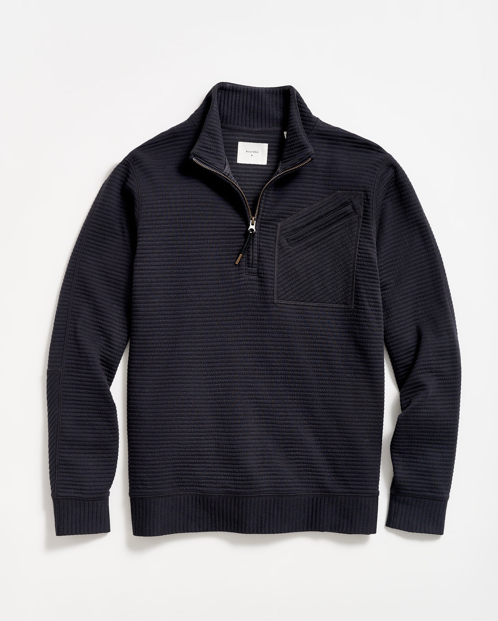 Quilted Half Zip Dark Navy Billy Reid