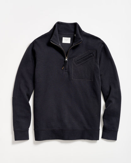 Quilted Half Zip Dark Navy Billy Reid