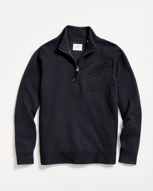 Quilted Half Zip Dark Navy Billy Reid