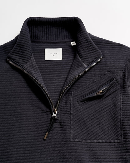 Quilted Half Zip Dark Navy Billy Reid
