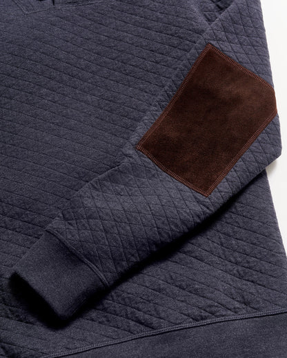 Diamond Quilt Shawl Dark Navy Billy Reid