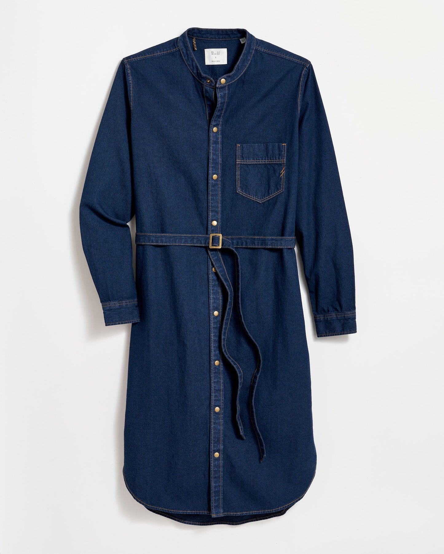 Shoals Denim Shirttail Dress Double Dye Billy Reid