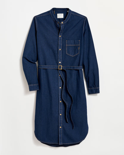 Shoals Denim Shirttail Dress Double Dye Billy Reid