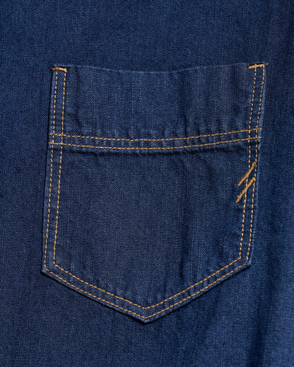 Shoals Denim Shirttail Dress Double Dye Billy Reid
