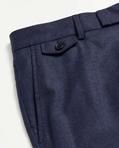 Flat Front Trouser Dark Navy Billy Reid