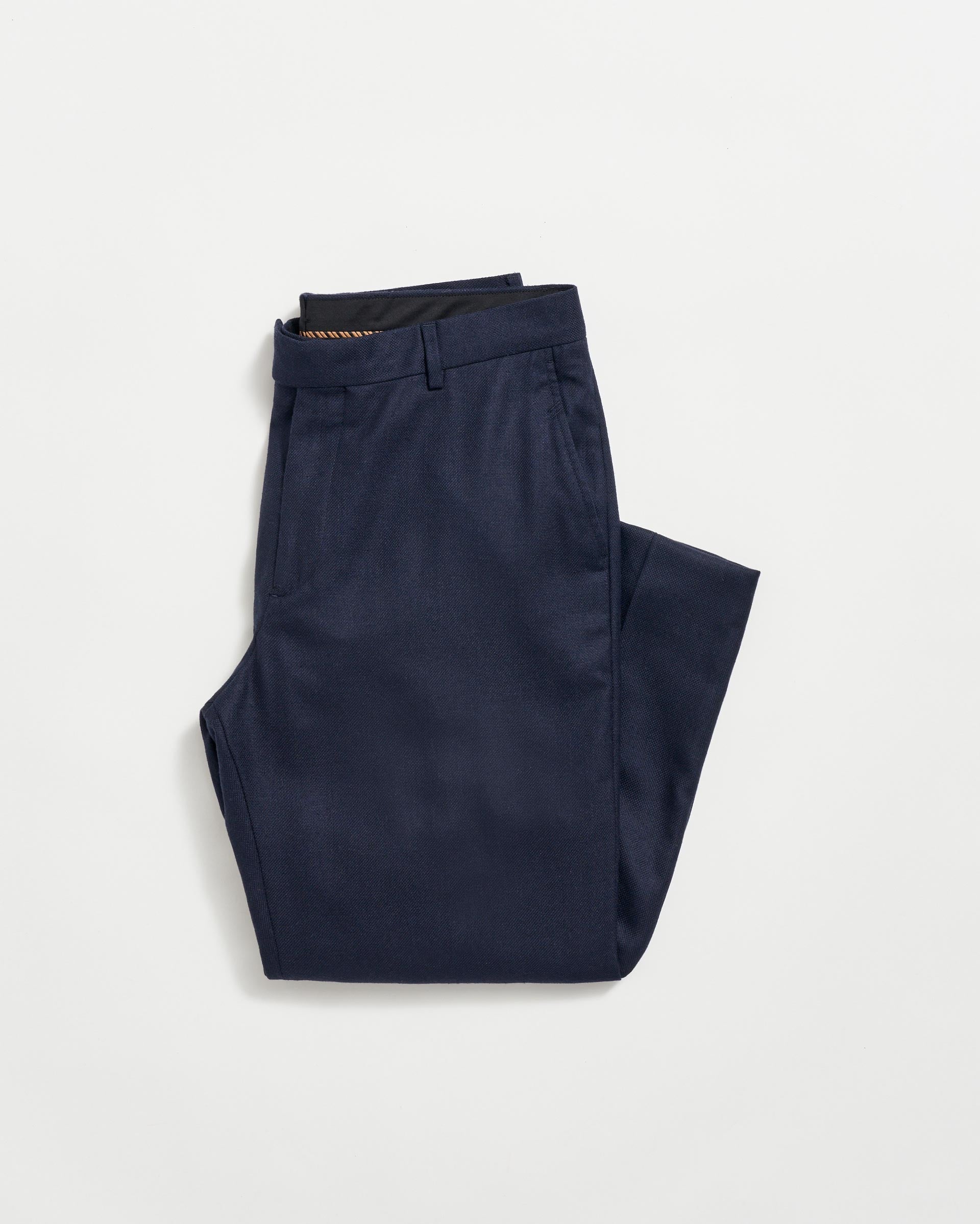 Flat Front Trouser Dark Navy Billy Reid