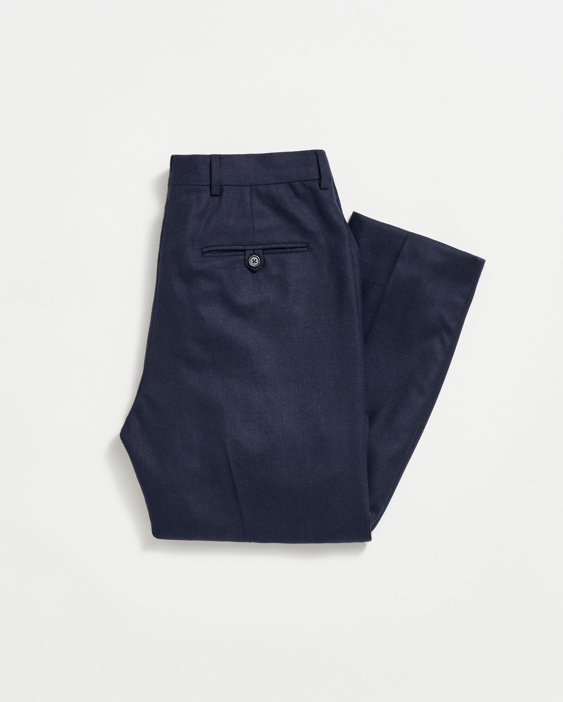 Flat Front Trouser Dark Navy Billy Reid