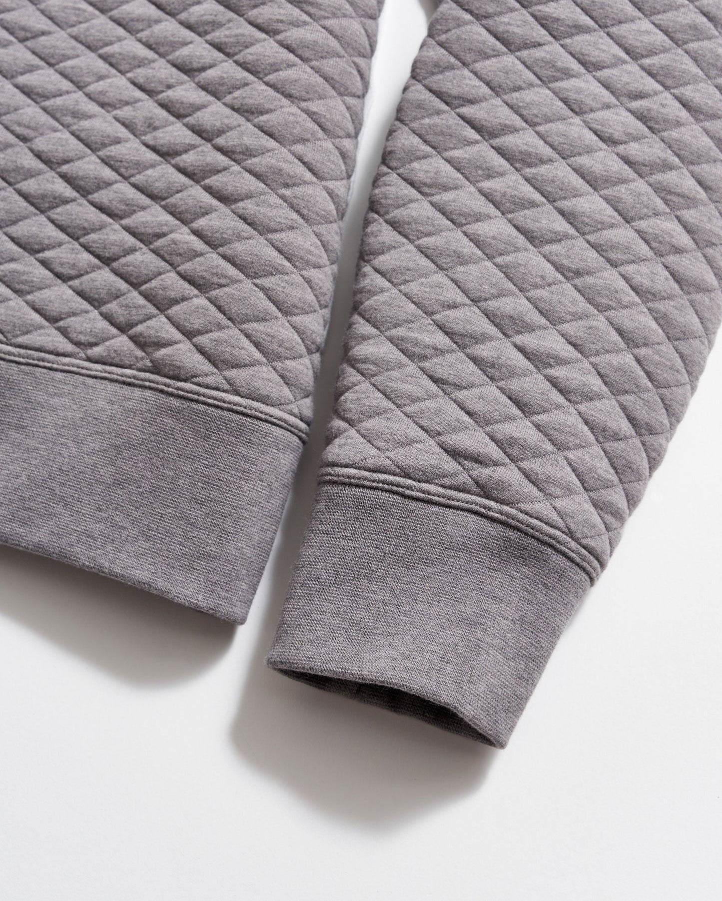 Diamond Quilt Half Zip Medium Grey Billy Reid