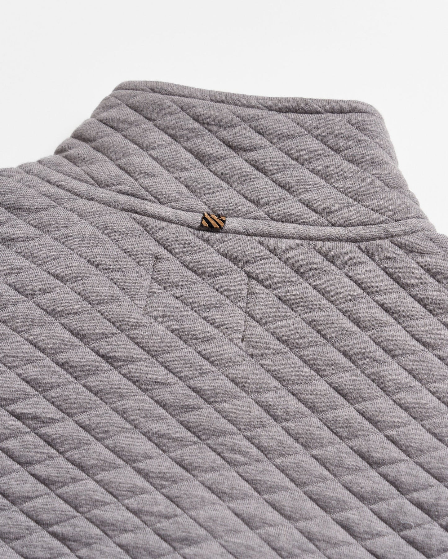 Diamond Quilt Half Zip Medium Grey Billy Reid