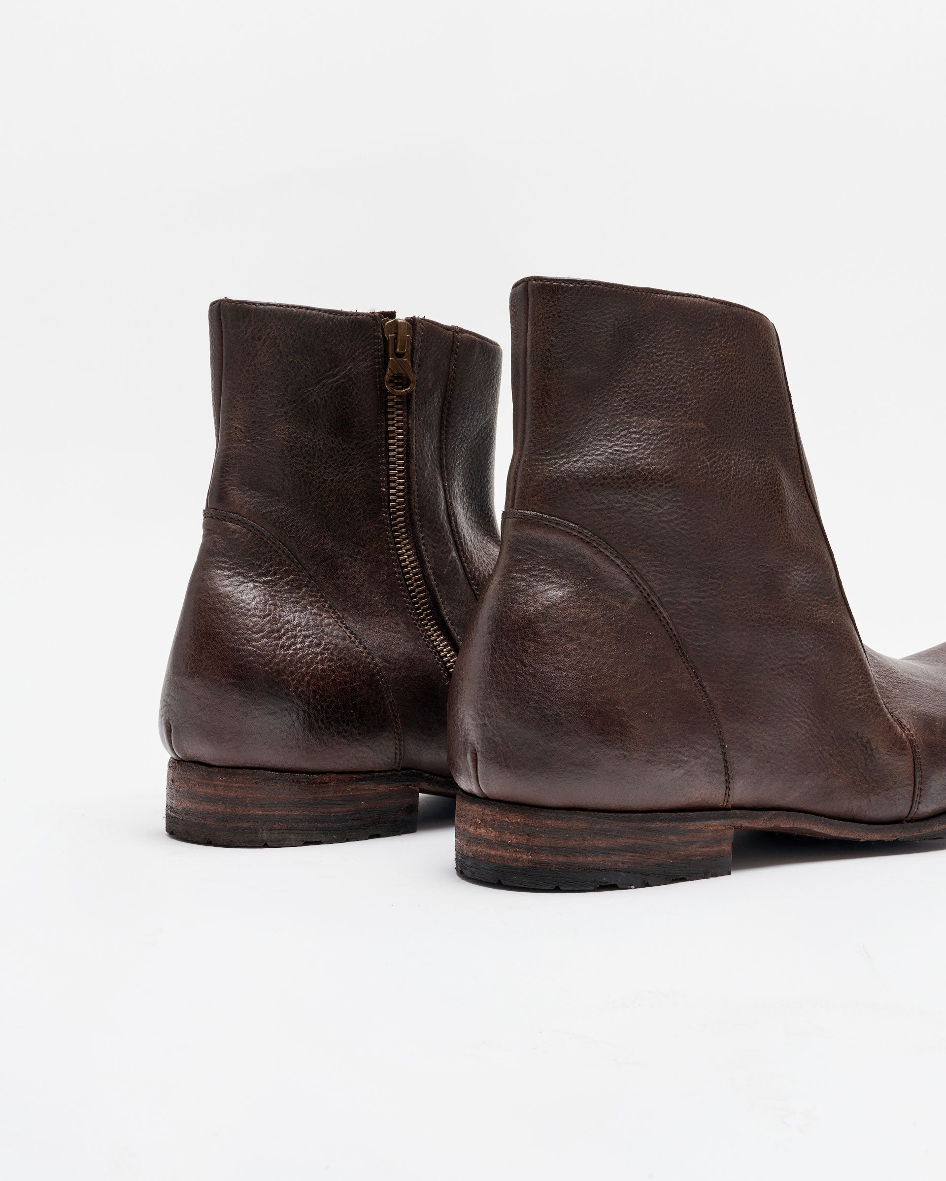 Paglia Moto Boot Black/Dark Brown Billy Reid