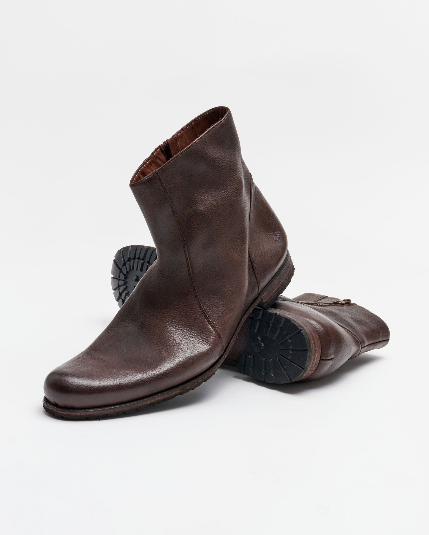 Paglia Moto Boot Black/Dark Brown Billy Reid