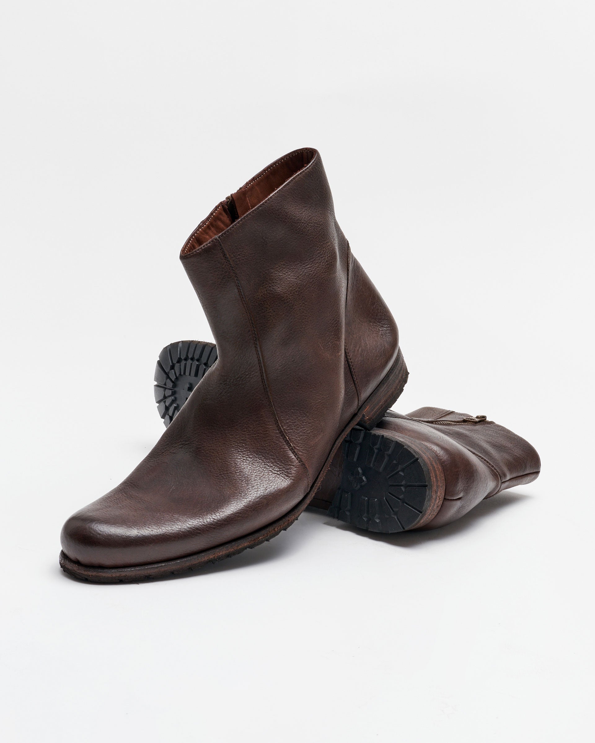 Paglia Moto Boot Black/Dark Brown Billy Reid