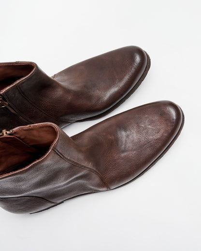 Paglia Moto Boot Black/Dark Brown Billy Reid