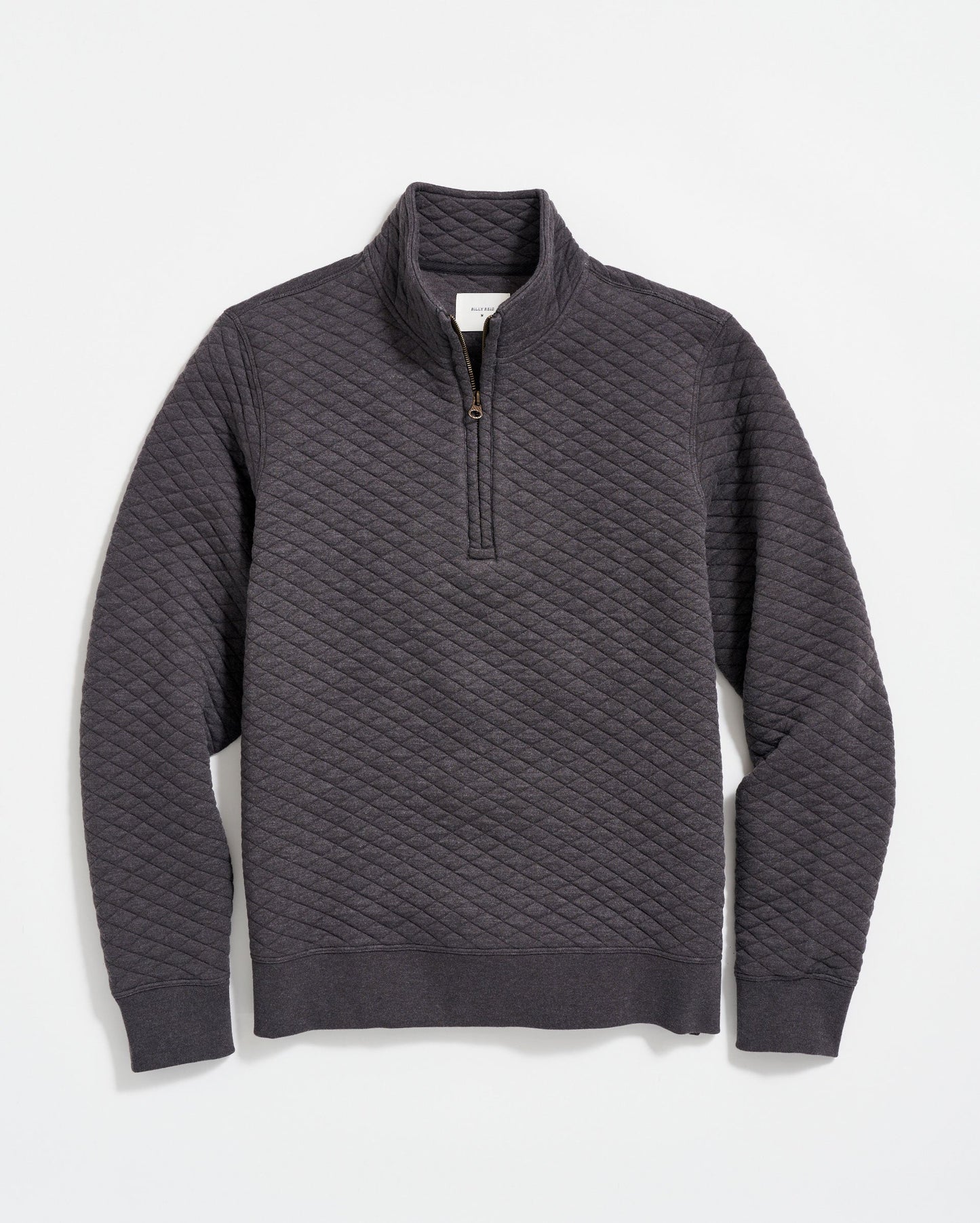Diamond Quilt Half Zip Black Billy Reid