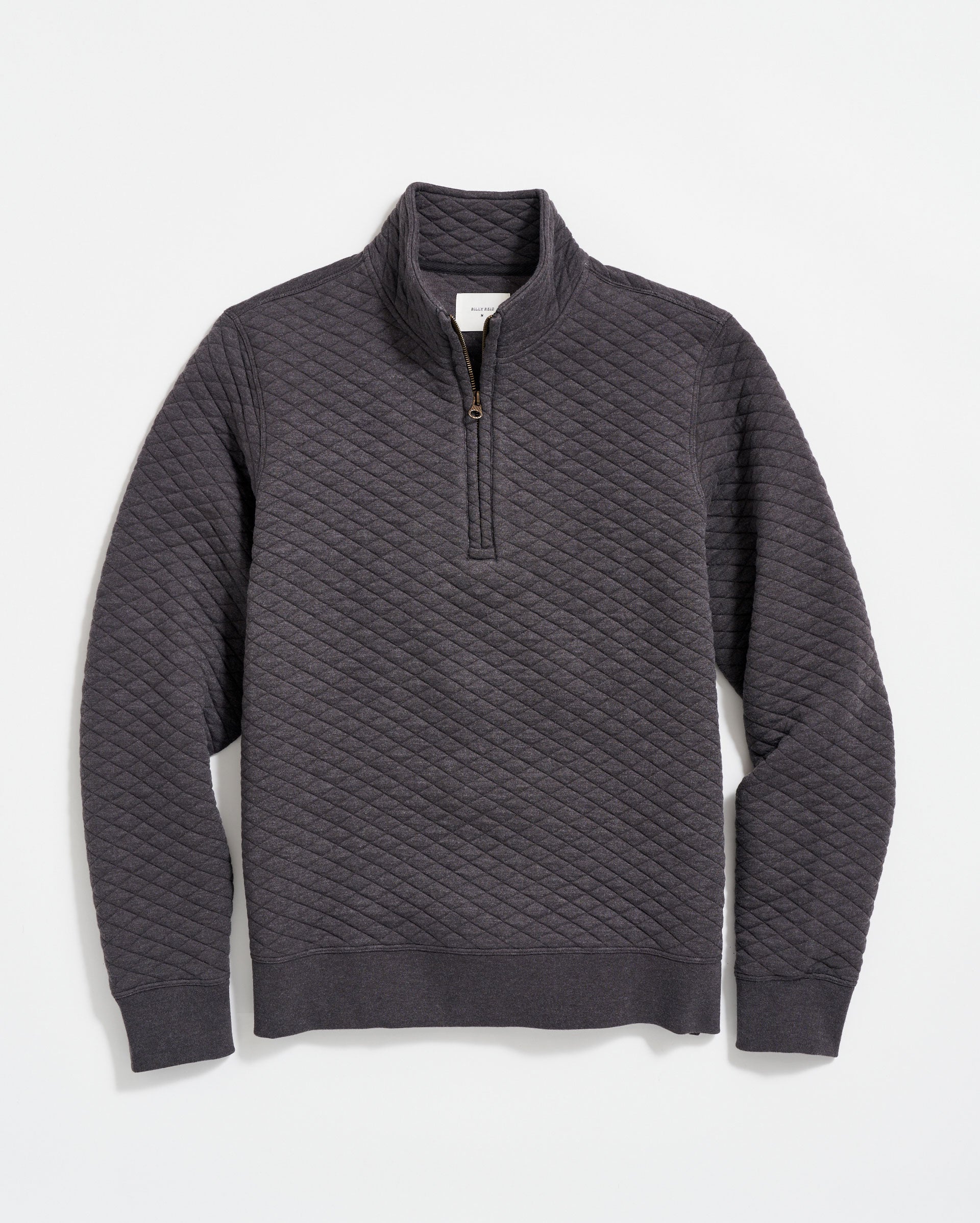 Diamond Quilt Half Zip Black Billy Reid