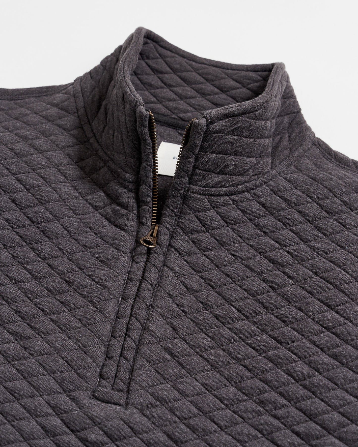 Diamond Quilt Half Zip Black Billy Reid