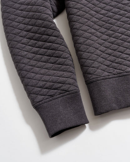 Diamond Quilt Half Zip Black Billy Reid