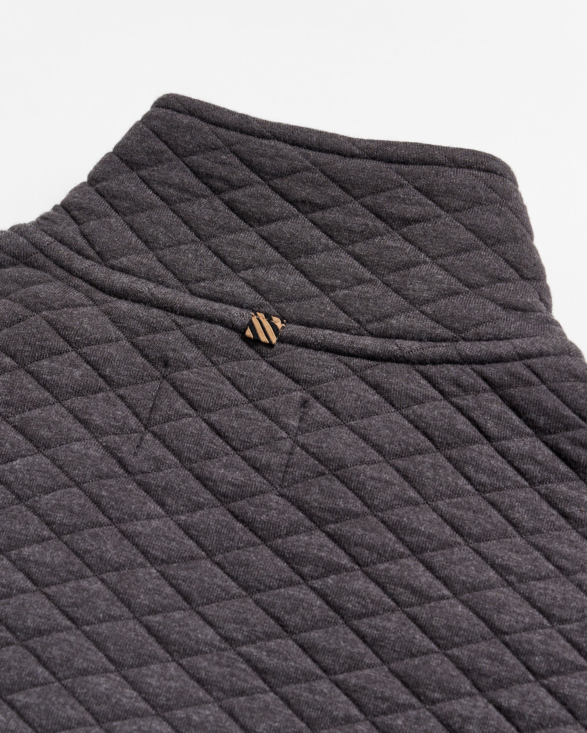 Diamond Quilt Half Zip Black Billy Reid