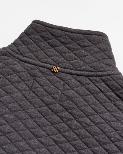 Diamond Quilt Half Zip Black Billy Reid