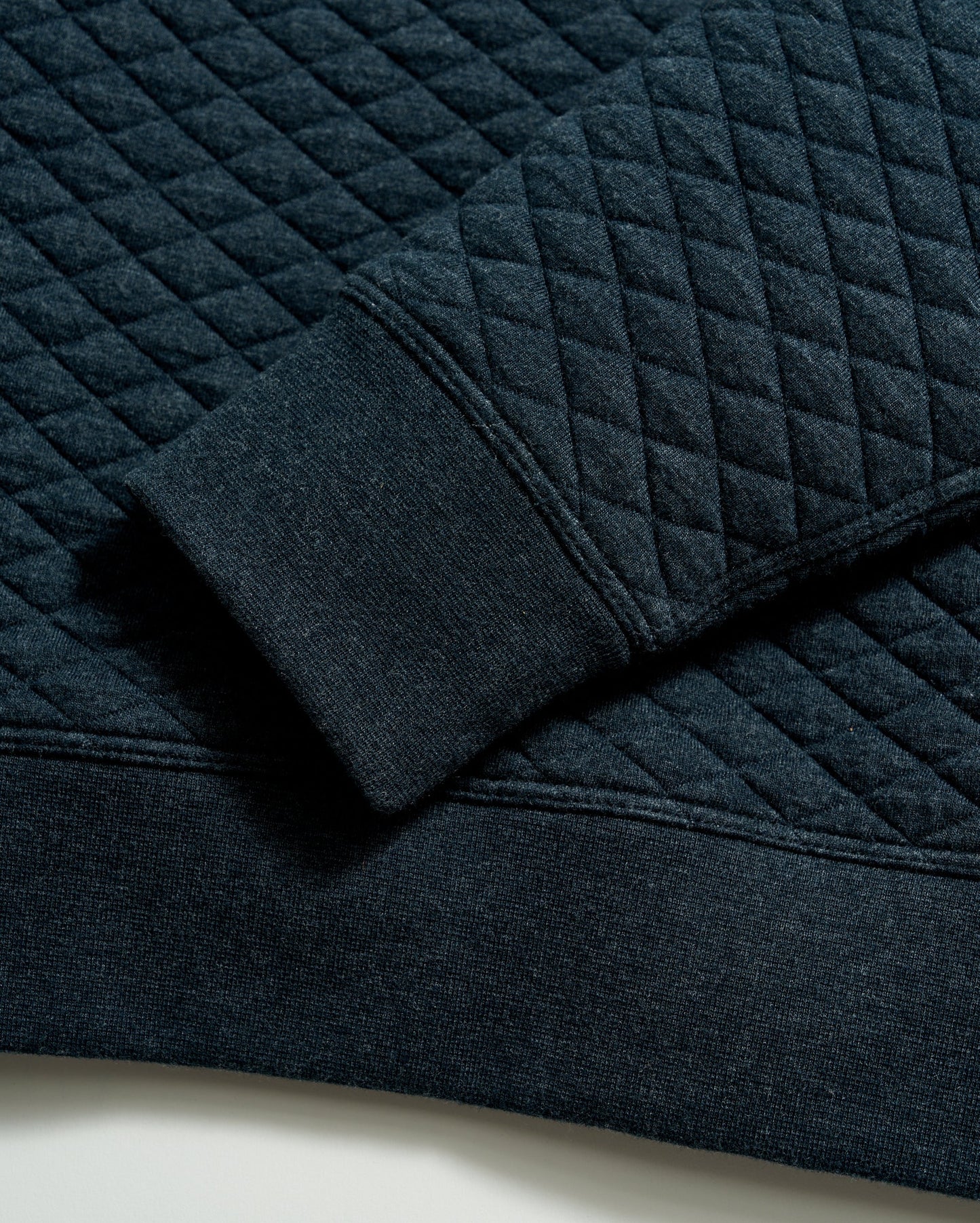 Diamond Quilt Half Zip Carbon Blue Billy Reid