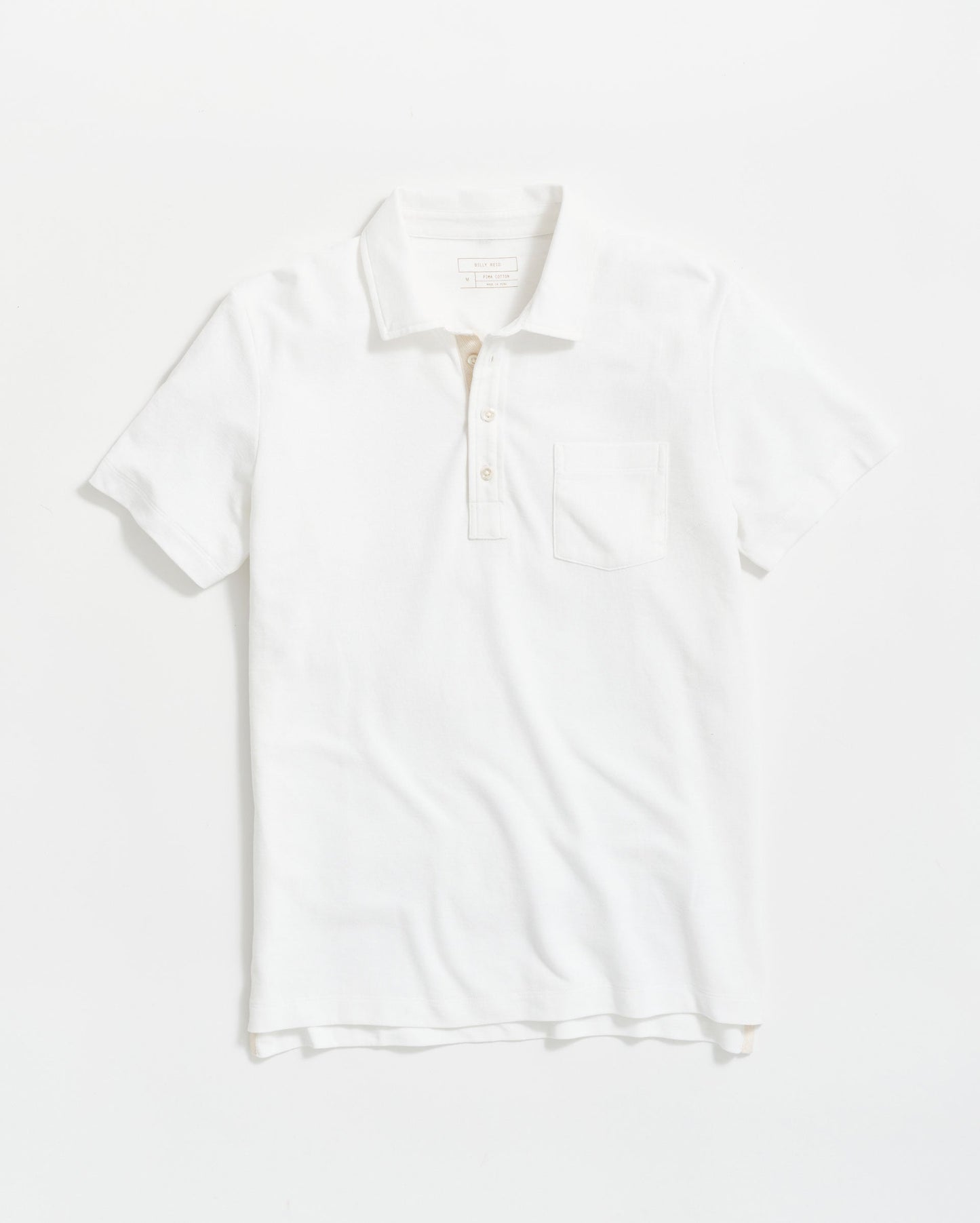 Pique Pensacola Polo White Billy Reid