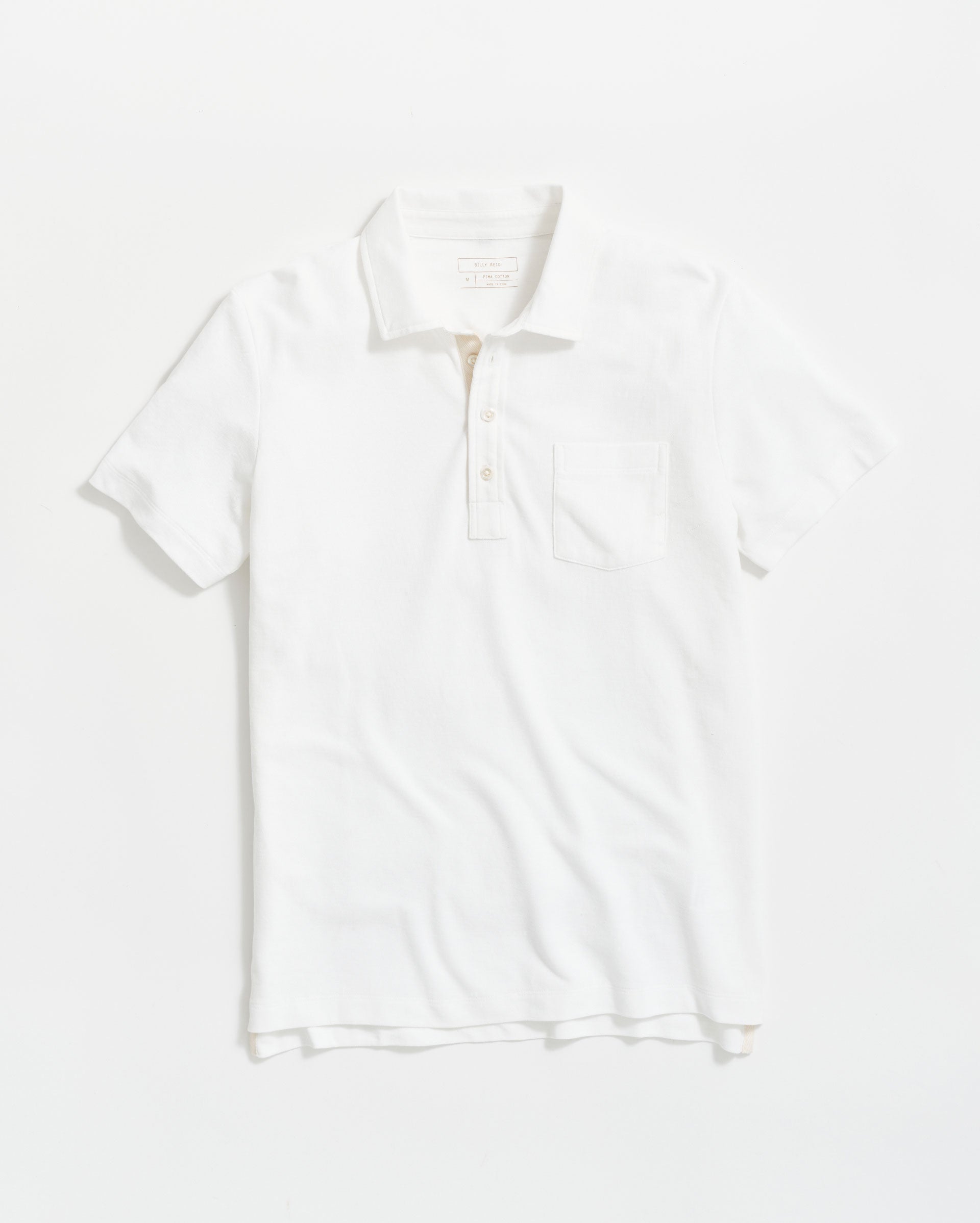 Pique Pensacola Polo White Billy Reid
