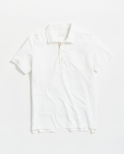 Pique Pensacola Polo White Billy Reid