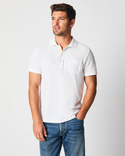 Pique Pensacola Polo White Billy Reid