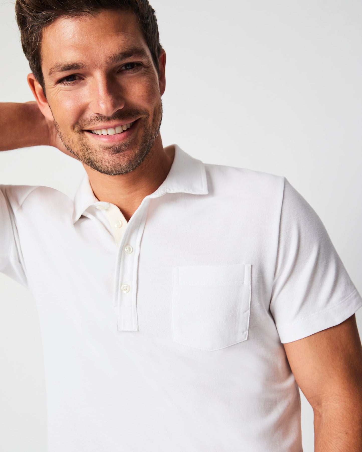 Pique Pensacola Polo White Billy Reid