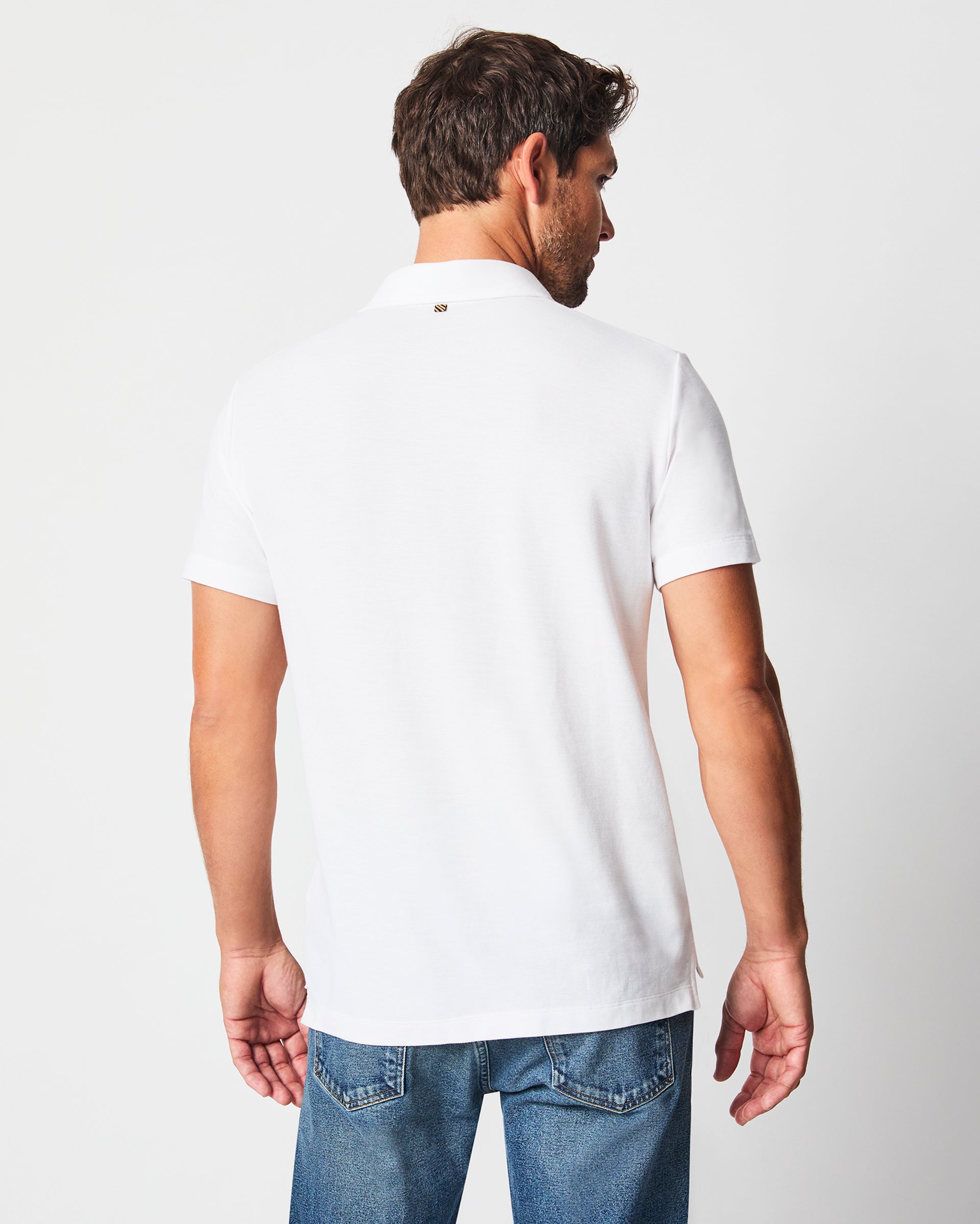 Pique Pensacola Polo White Billy Reid