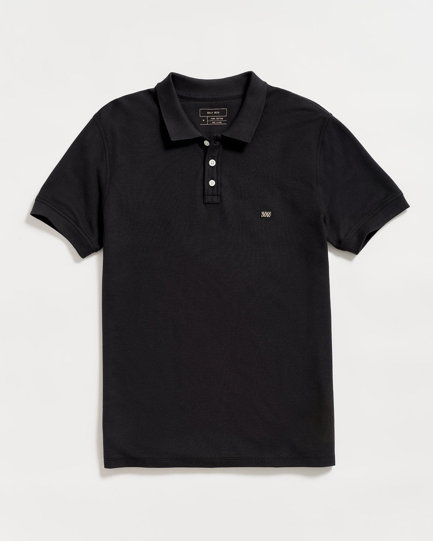 Pique Polo Black Billy Reid