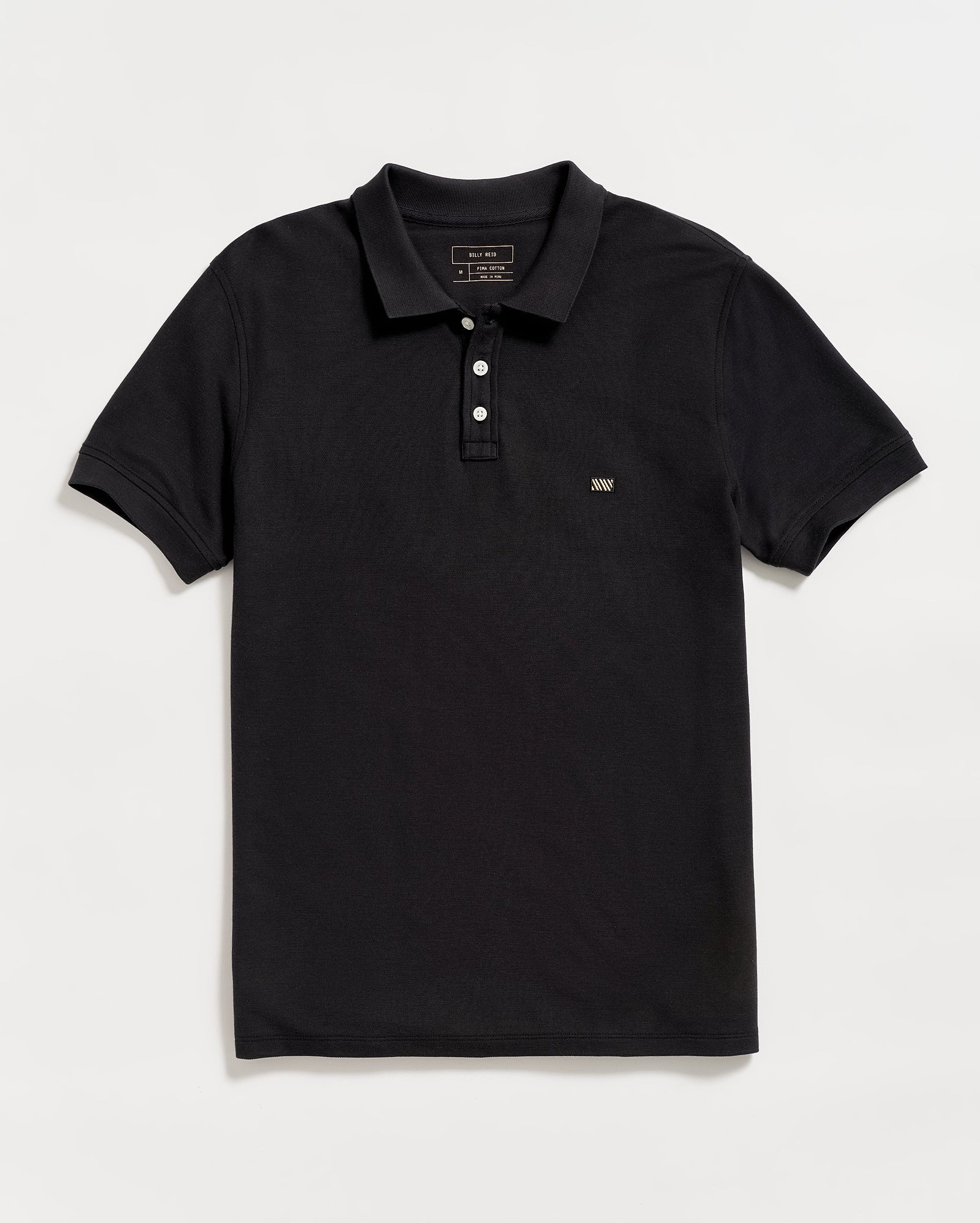 Pique Polo Black Billy Reid